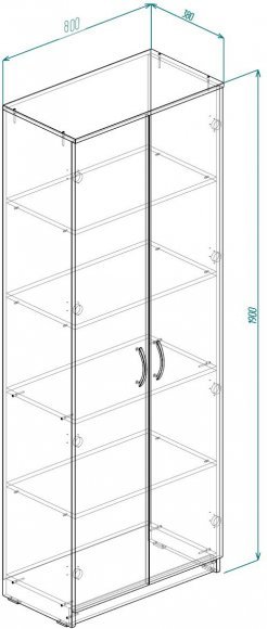 Шафа Анжело Ferrum-decor на 5 полиць 2 двері 1900x800x380 ДСП Бетон 16 мм (FRD-105054) Шафа Анжело Ferrum-decor на 5 полиць 2 двері 1900x800x380 ДСП Бетон 16 мм (FRD-105054)