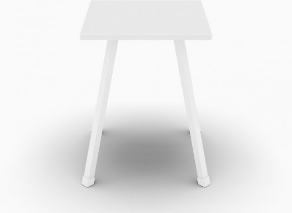 Табурет кухонний Ferrum-decor 430x320x320 Білий метал ДСП Біле 16 мм (FRD-104642)