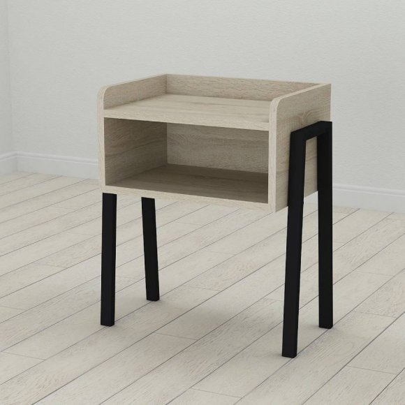Тумба модульна Ferrum-decor Джузі 540x450x320 метал Чорний ДСП Сонома 16 мм (FRD-102971) Тумба модульна Ferrum-decor Джузі 540x450x320 метал Чорний ДСП Сонома 16 мм (FRD-102971)