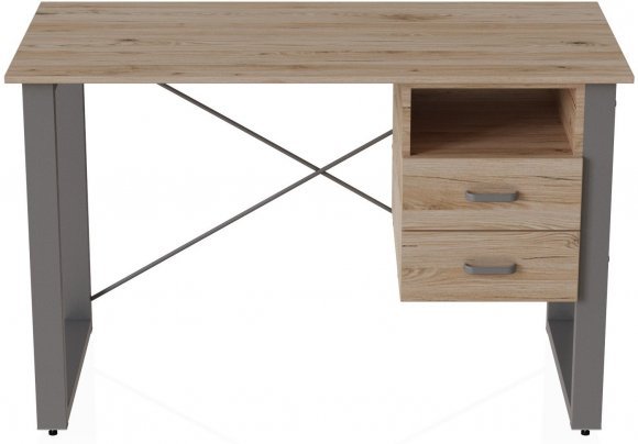 Письмовий стіл із ящиками Ferrum-decor Оскар 750x1200x700 метал Сірий ДСП Дуб Сан-Марино 16 мм (FRD-103269) Письмовий стіл із ящиками Ferrum-decor Оскар 750x1200x700 метал Сірий ДСП Дуб Сан-Марино 16 мм (FRD-103269)