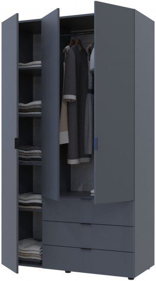 Шафа розпашна для одягу Doros Гелар 116,2х49,5х203,4 см Графіт (DRS-011108) Шафа розпашна для одягу Doros Гелар 116,2х49,5х203,4 см Графіт (DRS-011108)