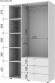 Шафа розпашна для одягу Doros Гелар 116,2х49,5х203,4 см Графіт (DRS-011108) Шафа розпашна для одягу Doros Гелар 116,2х49,5х203,4 см Графіт (DRS-011108)