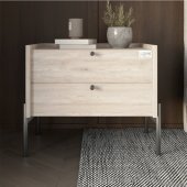 Тумба приліжкова LION Wood з двома шухлядами Самоа Димчастий (чорні ножки) (LION-041361) Тумба приліжкова LION Wood з двома шухлядами Самоа Димчастий (чорні ножки) (LION-041361)