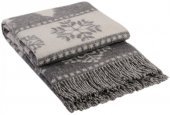 Плед жакард Олені новий 140х200 см сірий