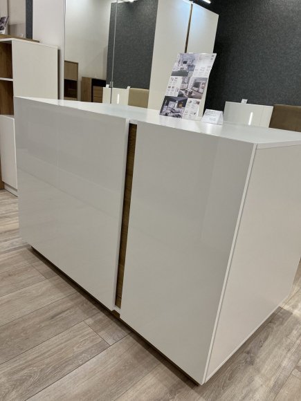 Комод Perfect Home Арко / Arco 3-дверний 3D/138 Білий глянець/дуб грандсон (PFH-091033)