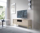 Тумба під телевізор Perfect Home Моно / Mono 2-дверна з 1 шухлядою та золотими ніжками MRTV154 Беж пісочний (PFH-091201) Тумба під телевізор Perfect Home Моно / Mono 2-дверна з 1 шухлядою та золотими ніжками MRTV154 Беж пісочний (PFH-091201)