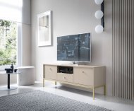 Тумба під телевізор Perfect Home Моно / Mono 2-дверна з 1 шухлядою та золотими ніжками MRTV154 Беж пісочний (PFH-091201) Тумба під телевізор Perfect Home Моно / Mono 2-дверна з 1 шухлядою та золотими ніжками MRTV154 Беж пісочний (PFH-091201)