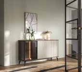 Комод з підсвіткою Вічі / Vici K154 3-дверний Горіх/кашемір Perfect Home Польща (PFH-091276) Комод з підсвіткою Вічі / Vici K154 3-дверний Горіх/кашемір Perfect Home Польща (PFH-091276)