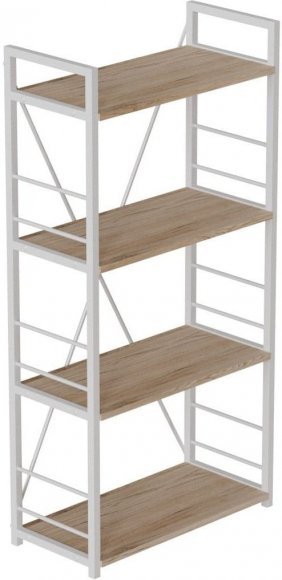 Етажерка 4/60 Ferrum-decor Серії Конект 120x60x28 білий ДСП Дуб Сан-Марино 16мм (FRD-104243) Етажерка 4/60 Ferrum-decor Серії Конект 120x60x28 білий ДСП Дуб Сан-Марино 16мм (FRD-104243)