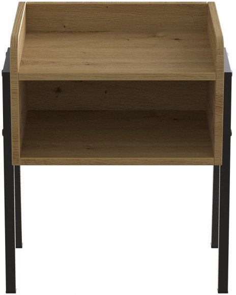 Тумба модульна Ferrum-decor Джузі 540x450x320 метал Чорний ДСП Дуб Дуб Артизан 16 мм (FRD-102973)