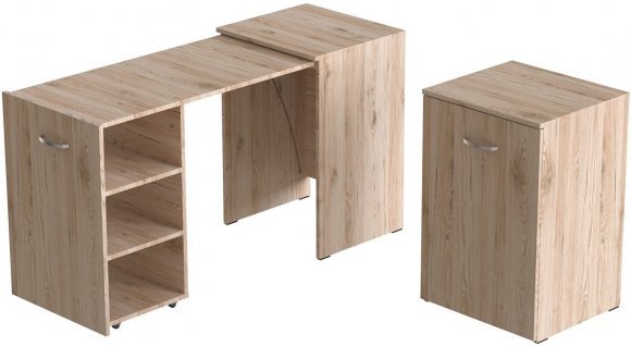 Стіл-тумба трансформер Смарт 1/1 Ferrum-decor 750x1450x500 ДСП Дуб Сан-Марино 16 мм (FRD-105068)