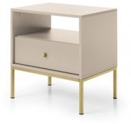 Тумба приліжкова Perfect Home Моно / Mono з 1 шухлядою та золотими ніжками MS54 Беж пісочний (PFH-091213) Тумба приліжкова Perfect Home Моно / Mono з 1 шухлядою та золотими ніжками MS54 Беж пісочний (PFH-091213)