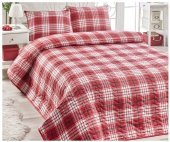 Покривало стьобане з наволочкою Burberry 160х220 см kirmizi червоний