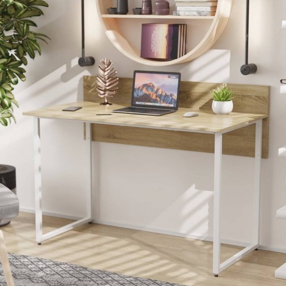 Письмовий стіл Ferrum-decor Скай 75x140x60 білий ДСП Дуб Сонома 16мм (FRD-101082) Письмовий стіл Ferrum-decor Скай 75x140x60 білий ДСП Дуб Сонома 16мм (FRD-101082)