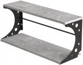 Настінна полиця Ferrum-decor Букін 330x600x240 метал Чорний ДСП Бетон 16 мм (FRD-102869)