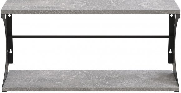 Настінна полиця Ferrum-decor Букін 330x600x240 метал Чорний ДСП Бетон 16 мм (FRD-102869) Настінна полиця Ferrum-decor Букін 330x600x240 метал Чорний ДСП Бетон 16 мм (FRD-102869)