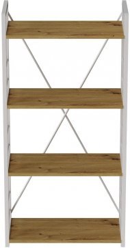 Етажерка 4/60 Ferrum-decor Серії Конект 120x60x28 білий ДСП Дуб Артизан 16мм (FRD-104244)