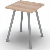 Кухонний табурет Ferrum-decor 430x320x320 Сірий метал ДСП Дуб Сонома 16 мм (FRD-104646)