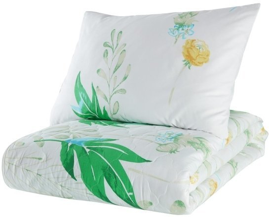 Покривало простьобане з наволочкою Enlora Home Arta yesil зелений 180х225 см svt-2000022283472