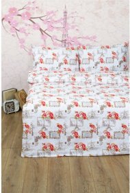 Постільна білизна Ranforce La Clef червоний двоспальна 175х215 см