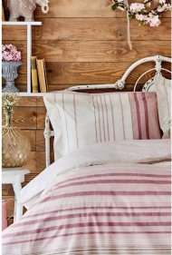 Постільна білизна ранфорс Aspen pudra 2020-2 пудра євро 200х220 см