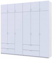 Шафа для одягу Doros Лукас Білий 3+3 ДСП 240х50х240 DRS-011683 (42005106)