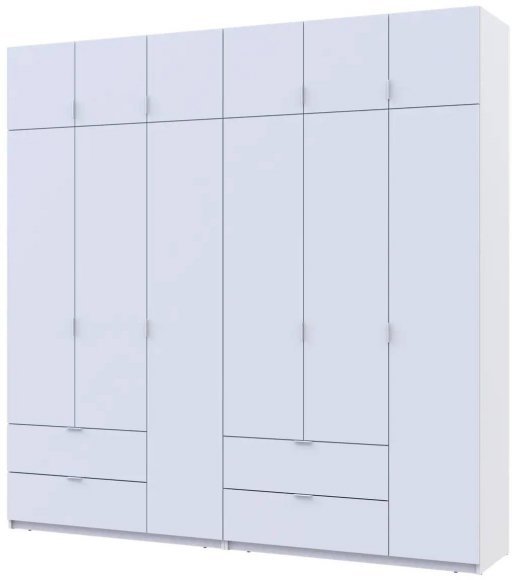 Шафа для одягу Doros Лукас Білий 3+3 ДСП 240х50х240 DRS-011683 (42005106) Шафа для одягу Doros Лукас Білий 3+3 ДСП 240х50х240 DRS-011683 (42005106)