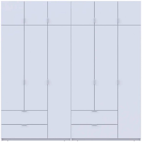 Шафа для одягу Doros Лукас Білий 3+3 ДСП 240х50х240 DRS-011683 (42005106) Шафа для одягу Doros Лукас Білий 3+3 ДСП 240х50х240 DRS-011683 (42005106)
