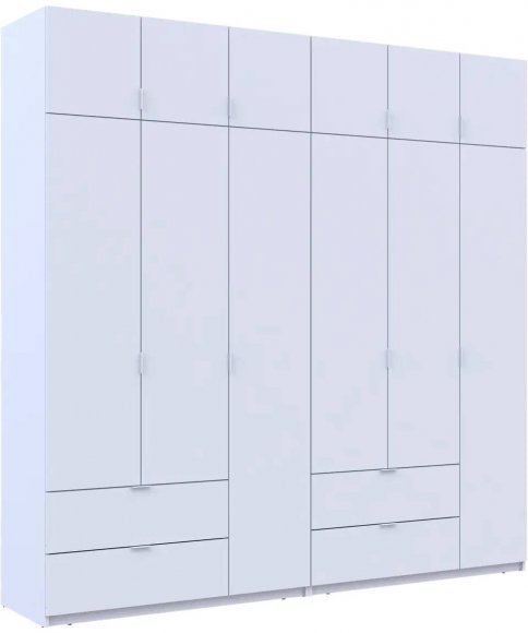 Шафа для одягу Doros Лукас Білий 3+3 ДСП 240х50х240 DRS-011683 (42005106) Шафа для одягу Doros Лукас Білий 3+3 ДСП 240х50х240 DRS-011683 (42005106)