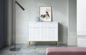 Комод Perfect Home Нова / Nova 2-дверний з 2 шухлядами і золотими ніжками KSZ104 Білий (PFH-091217) Комод Perfect Home Нова / Nova 2-дверний з 2 шухлядами і золотими ніжками KSZ104 Білий (PFH-091217)