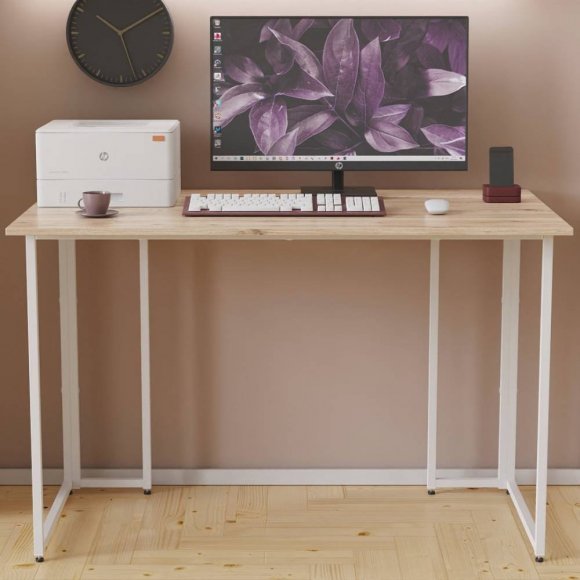 Комп'ютерний стіл Ferrum-decor Ханна 75x100x60 білий ДСП Дуб Сан-Марино 16мм (FRD-103993) Комп'ютерний стіл Ferrum-decor Ханна 75x100x60 білий ДСП Дуб Сан-Марино 16мм (FRD-103993)