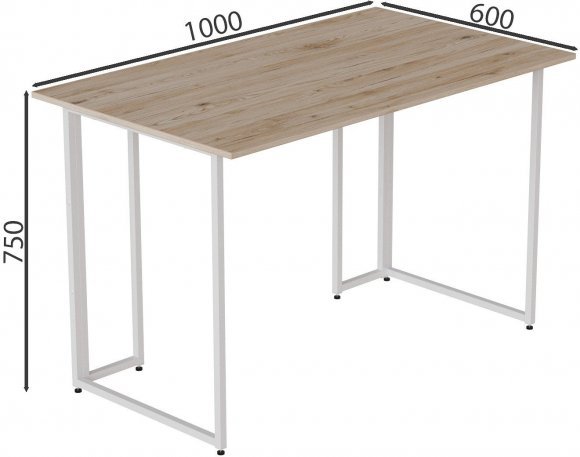 Комп'ютерний стіл Ferrum-decor Ханна 75x100x60 білий ДСП Дуб Сан-Марино 16мм (FRD-103993) Комп'ютерний стіл Ferrum-decor Ханна 75x100x60 білий ДСП Дуб Сан-Марино 16мм (FRD-103993)