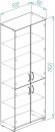 Шафа Анжело Ferrum-decor 5 полиць 4 двері 1900x800x380 ДСП Дуб Сонома 16 мм (FRD-105058) Шафа Анжело Ferrum-decor 5 полиць 4 двері 1900x800x380 ДСП Дуб Сонома 16 мм (FRD-105058)