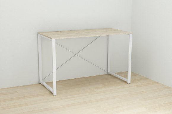 Письмовий стіл Ferrum-decor Серії Конект 75x120x600 білий ДСП Дуб Сонома 16мм (FRD-104210)