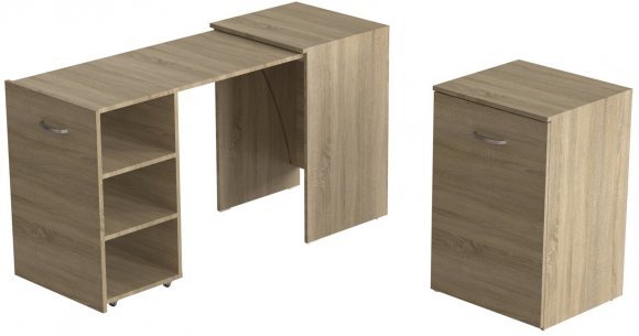 Стіл-тумба трансформер Смарт 1/1 Ferrum-decor 750x1450x500 ДСП Дуб Сонома 16 мм (FRD-105070) Стіл-тумба трансформер Смарт 1/1 Ferrum-decor 750x1450x500 ДСП Дуб Сонома 16 мм (FRD-105070)