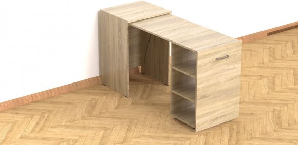 Стіл-тумба трансформер Смарт 1/1 Ferrum-decor 750x1450x500 ДСП Дуб Сонома 16 мм (FRD-105070) Стіл-тумба трансформер Смарт 1/1 Ferrum-decor 750x1450x500 ДСП Дуб Сонома 16 мм (FRD-105070)