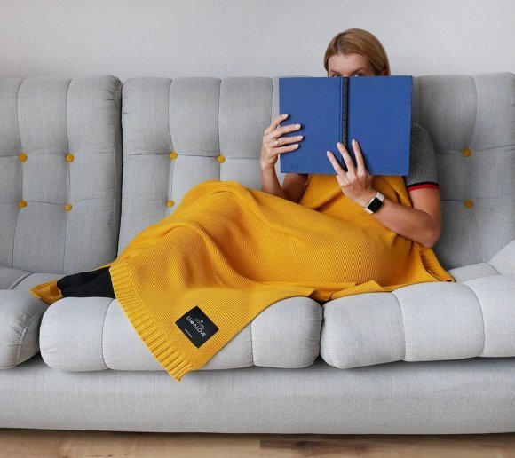 Бамбуковий плетений плед Classic 120х100 см Peony lullalove-8467