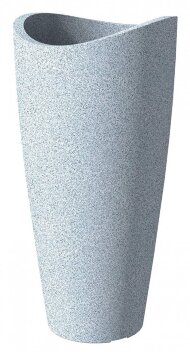 Кашпо для квітів Wave Globe Slim пластик 80 гранітно-білий 55374