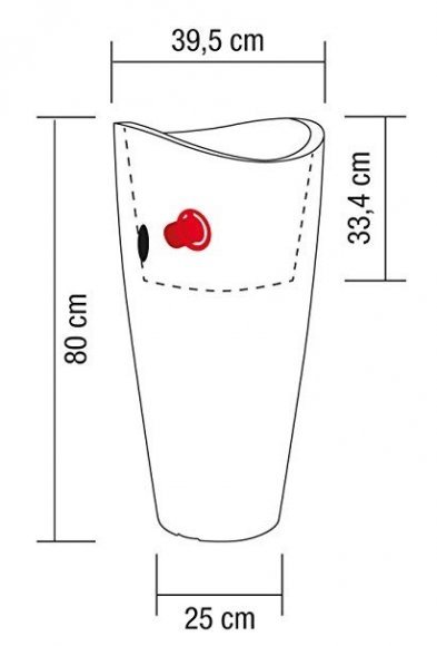 Кашпо для квітів Wave Globe Slim пластик 80 гранітно-білий 55374
