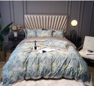 Комплект постільної білизни Листя бежево-зелений 200х230 см Комплект постільної білизни Листя бежево-зелений 200х230 см