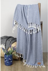 Плед-накидка Wool Basket indigo синій 120х175 см 2000022200868