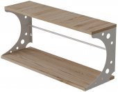 Настінна полиця Ferrum-decor Букін 330x600x240 метал Білий ДСП Дуб Сан-Марино 16 мм (FRD-102871)