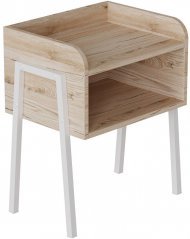 Тумба модульна Ferrum-decor Джузі 540x450x320 метал Білий ДСП Дуб Сан-Марино 16 мм (FRD-102976)