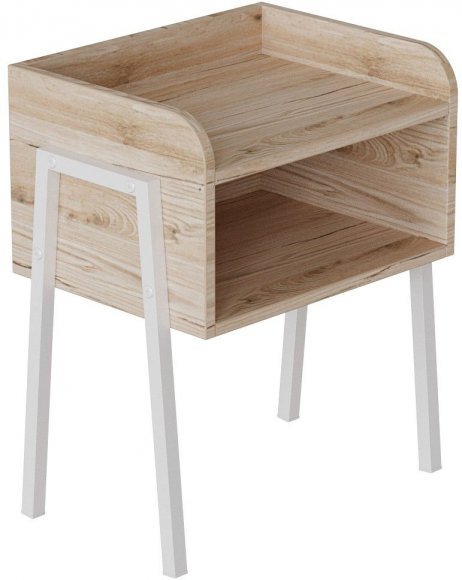 Тумба модульна Ferrum-decor Джузі 540x450x320 метал Білий ДСП Дуб Сан-Марино 16 мм (FRD-102976) Тумба модульна Ferrum-decor Джузі 540x450x320 метал Білий ДСП Дуб Сан-Марино 16 мм (FRD-102976)