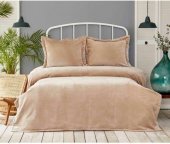 Покривало з наволочкою Gabriel bej бежевий 160х230 см полуторне svt-2000022286084