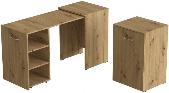Стіл-тумба трансформер Смарт 1/1 Ferrum-decor 750x1450x500 ДСП Дуб Артизан 16 мм (FRD-105072)