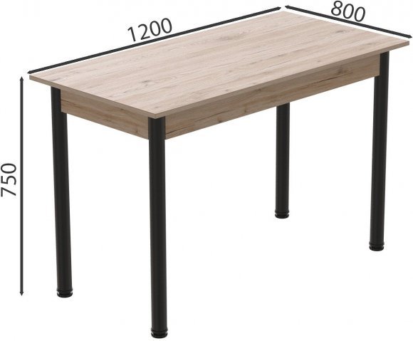 Стіл кухонний Ferrum-decor Беніта 75x120x80 Чорний ДСП Сан-Марино 16мм (FRD-105649) Стіл кухонний Ferrum-decor Беніта 75x120x80 Чорний ДСП Сан-Марино 16мм (FRD-105649)