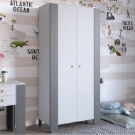 Шафа розпашна дводверна в дитячу кімнату 900х450х1900 LION Інді Німфея Альба (білий)/Антрацит (LION-041588) Шафа розпашна дводверна в дитячу кімнату 900х450х1900 LION Інді Німфея Альба (білий)/Антрацит (LION-041588)