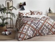 Постільна білизна сатин Digital Palvin yesil v01 зелений євро 200х220 см