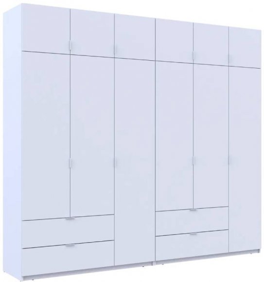 Шафа для одягу Doros Лукас Біла 3+3 ДСП 270х50х240 DRS-011685 (42005114) Шафа для одягу Doros Лукас Біла 3+3 ДСП 270х50х240 DRS-011685 (42005114)